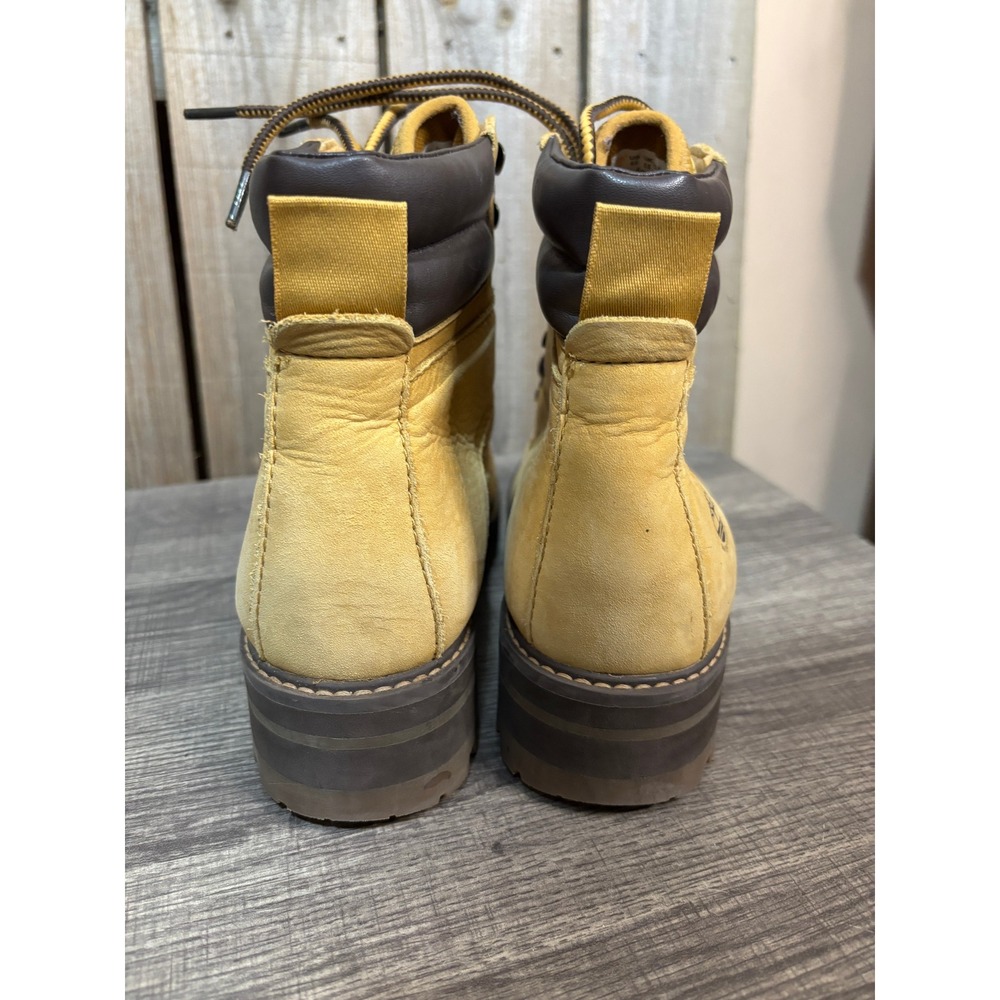 Timberland Courmayeur Valley Boots Wheat Yellow Leather A2HQ3 Womens 8.5 - Picture 4 of 6
